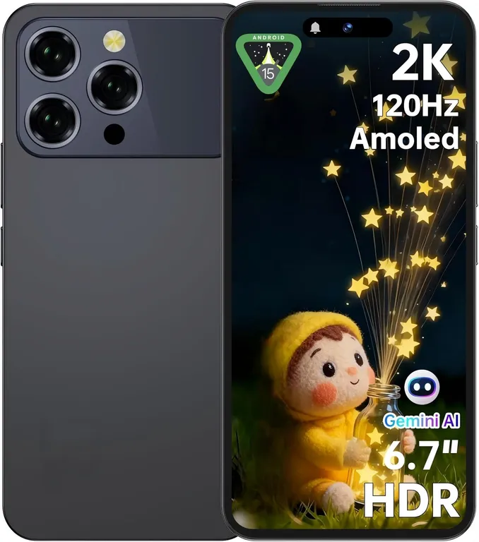 P1 Pro Celular 24GB+512GB 50MP Android 15 Smartphone-Negro