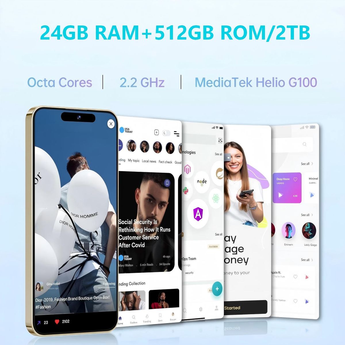 OUKITEL - OUKITEL P1 Pro Celular 24GB+512GB 50MP Android 15 Smartphone-Negro
