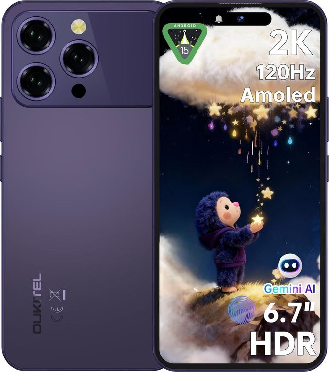 P1 Pro Celular 24GB+512GB 50MP Android 15 Smartphone-Púrpura