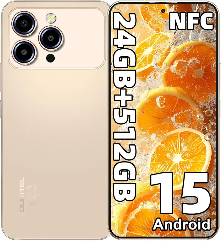 P1 Pro Celular 24GB+512GB 50MP Android 15 Smartphone-Oro