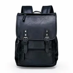 GENERICO - Mochila Vintage de Moda Gran Capacidad Cuero PU