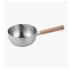GENERICO - Sartén Antiadherente Acero Inoxidable Mango Madera 18cm