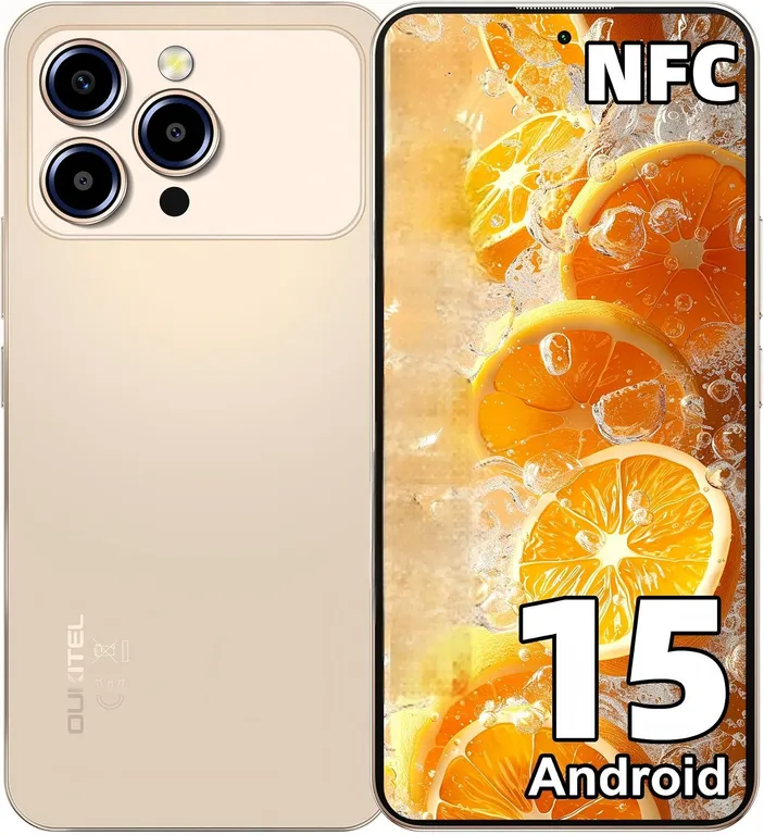OUKITEL P1 Pro Celular 16GB+256GB 50MP Android 15 Smartphone-Oro