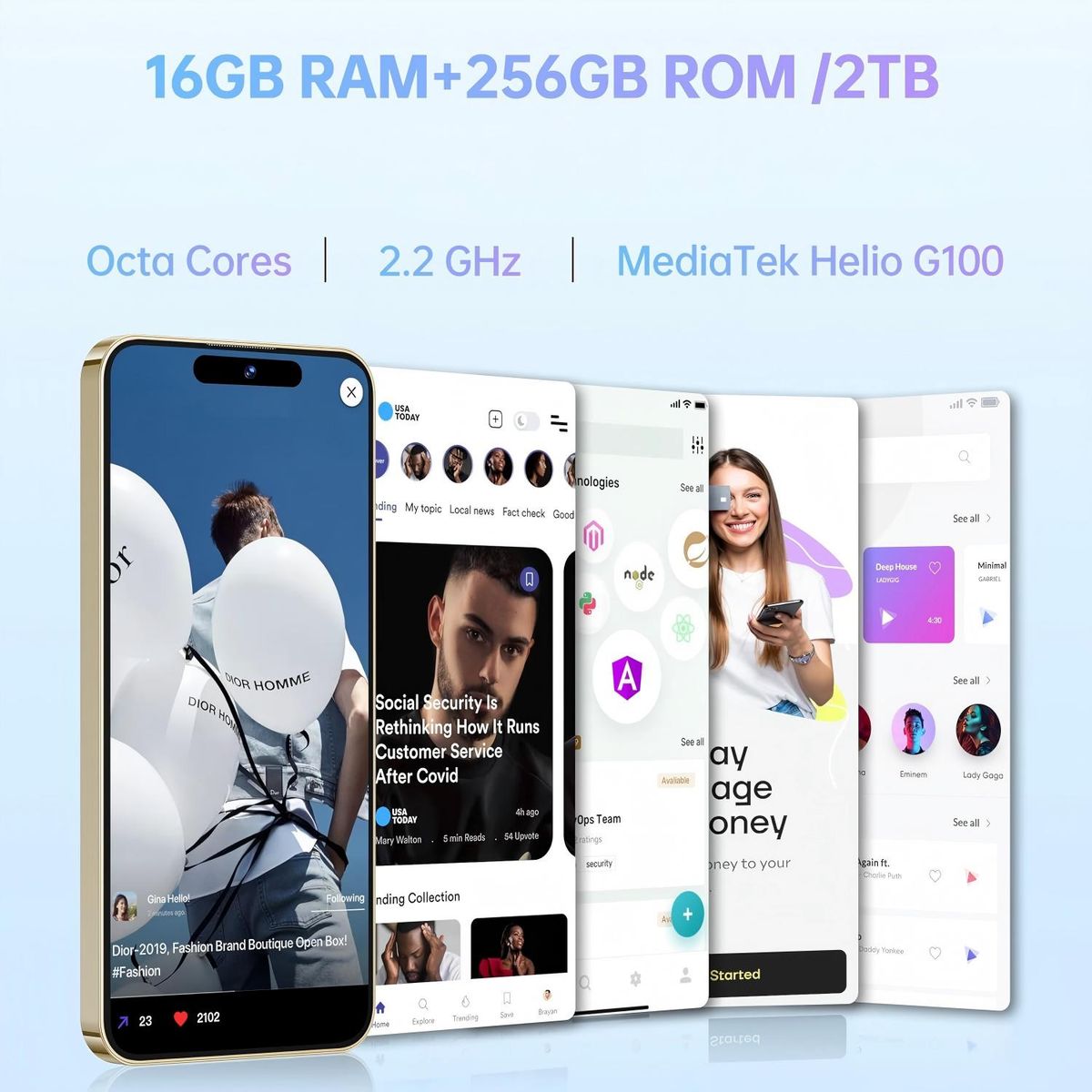 OUKITEL - OUKITEL P1 Pro Celular 16GB+256GB 50MP Android 15 Smartphone-Oro