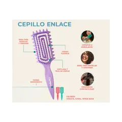 GENERICO - Cepilllo De Enlace Rizos Perfectos Violeta
