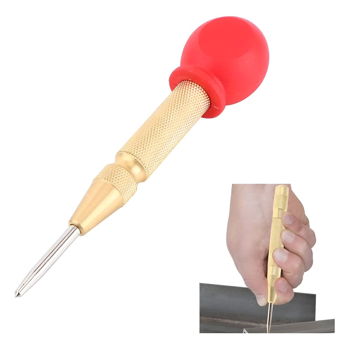 GENERICO - Punzón Punto Centro Automático Trabajos Pesados Ergonómico