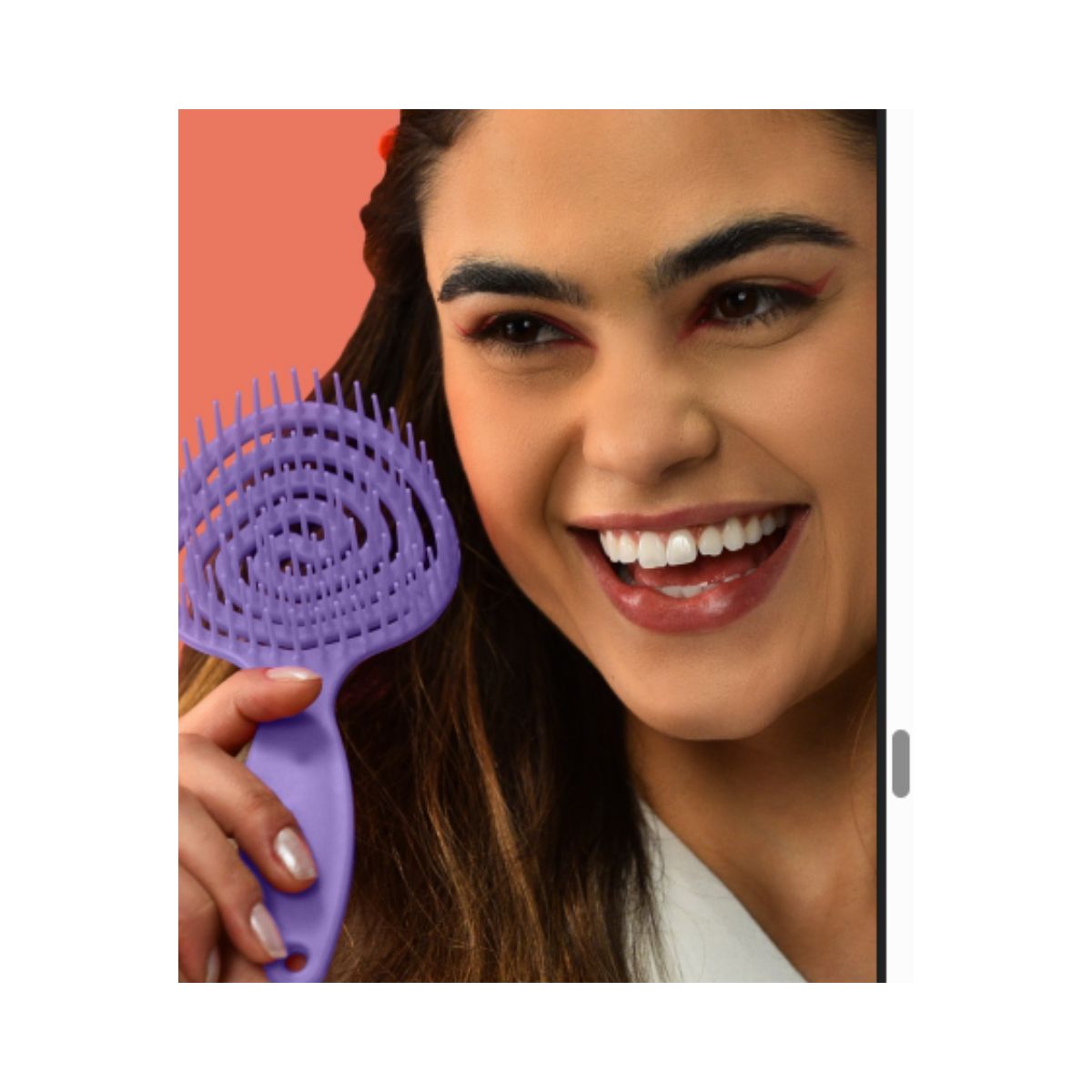 GENERICO - Cepillo desenredante Pirulito con aroma morango o frambuesa Violeta