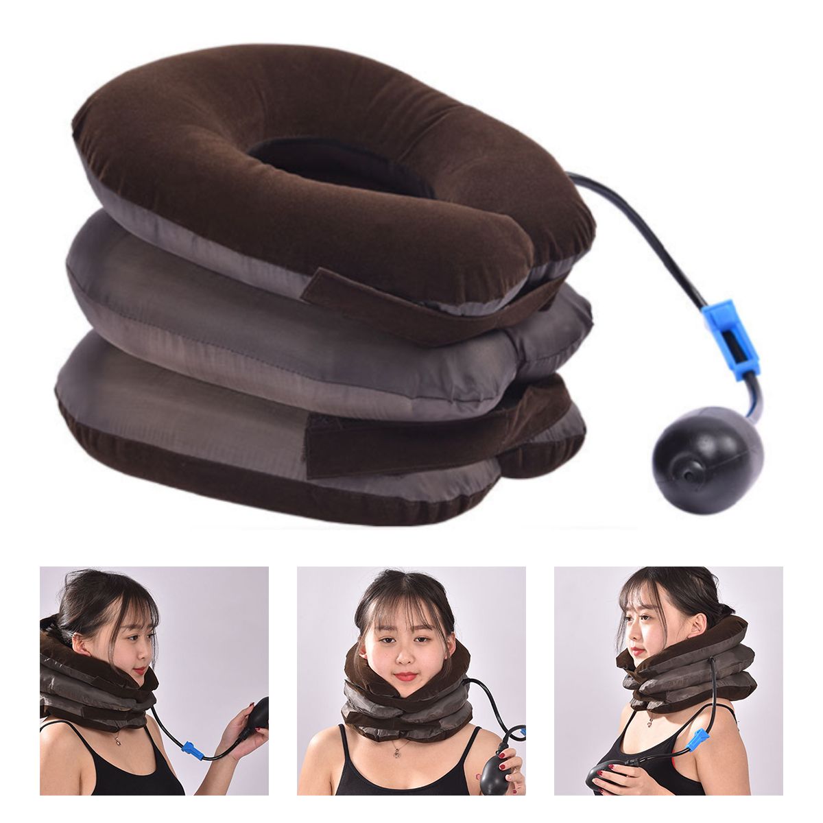 KINDA NICE - Cojín Inflable Collar Tracción Cervical Alivia El Dolor