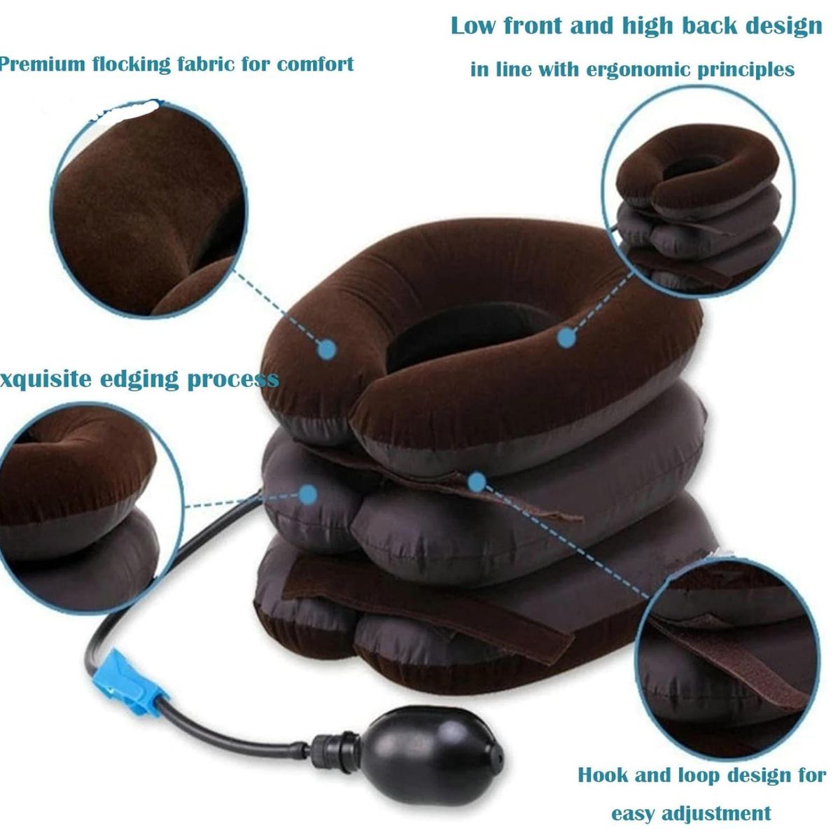 KINDA NICE - Cojín Inflable Collar Tracción Cervical Alivia El Dolor