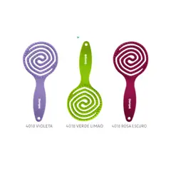 GENERICO - Cepillo desenredante Pirulito con aroma morango o frambuesa Fucsia