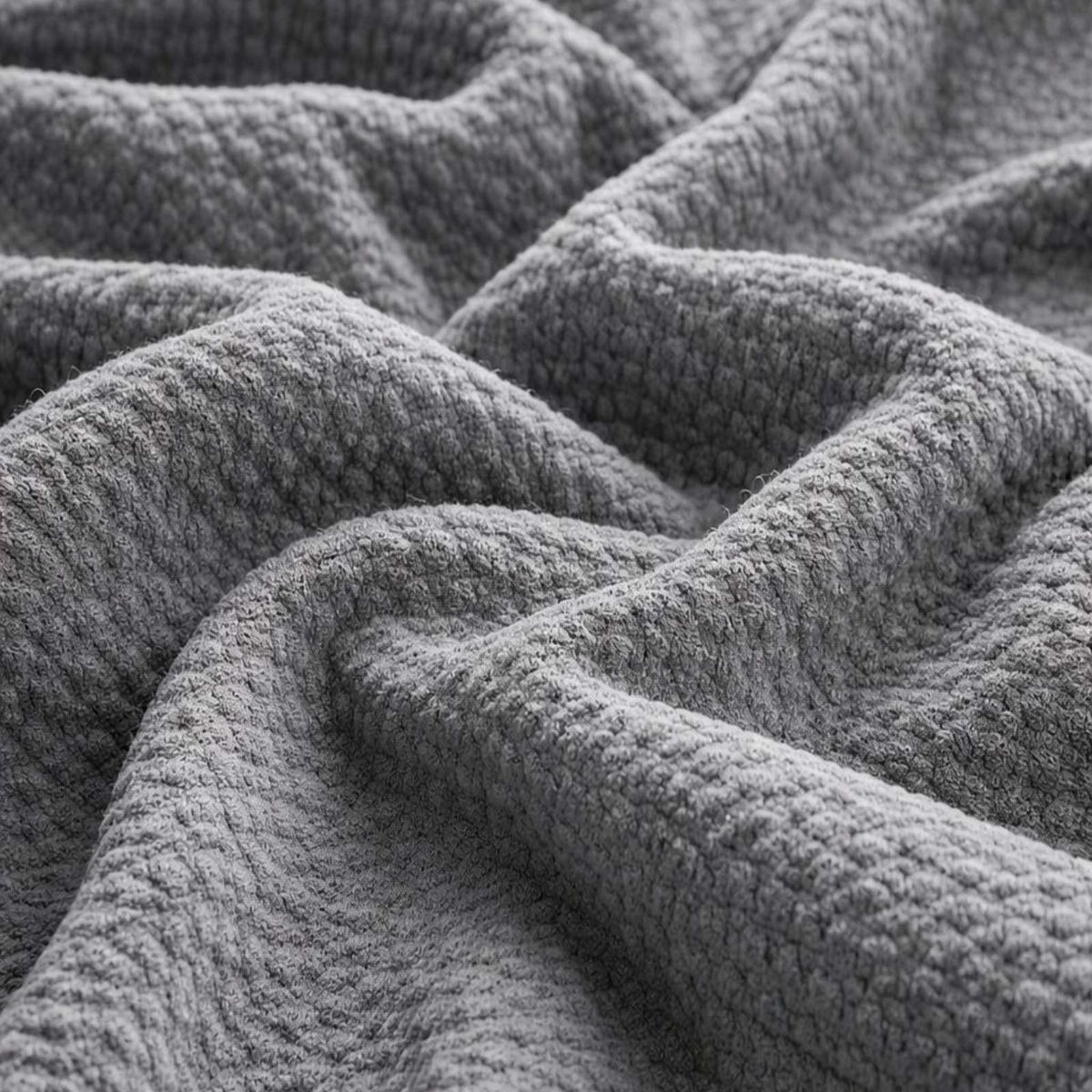 GENERICO - FRAZADA CON CHIPORRO ELEGANTE 2 PLAZA 200X230cm Gris