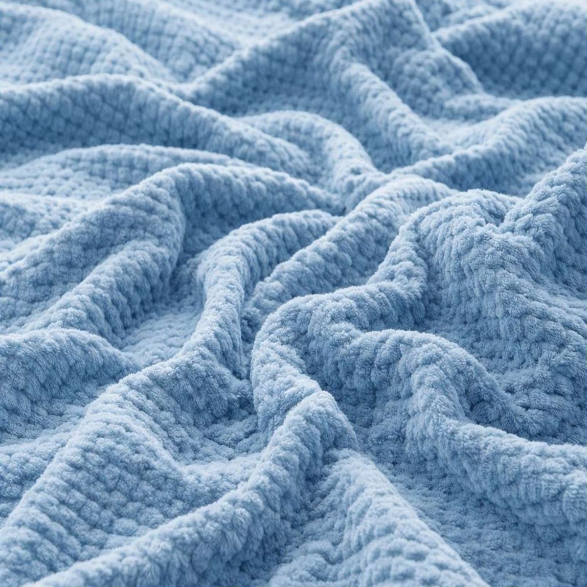 GENERICO - FRAZADA CON CHIPORRO ELEGANTE  KING 230X250cm Celeste