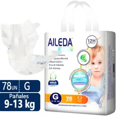 AILEDA - Pañales Infantiles Desechable Tamaño G 78 Para 9-13kg Uni Paquete Fácil De Llevar Género