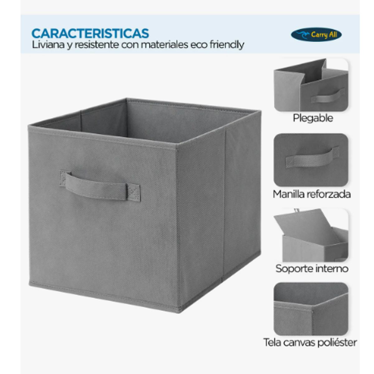 GENERICO - Pack 6 Cajas Cubo Organizadoras Plegables Closet Ropa Accesorios