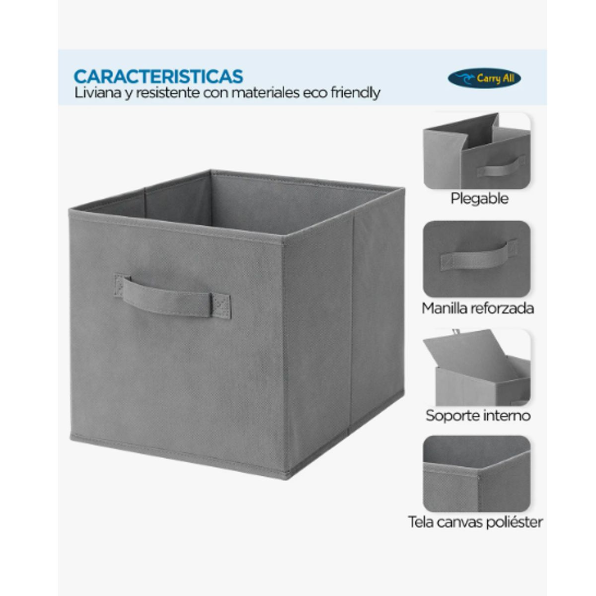 GENERICO - Pack 6 Cajas Cubo Organizadoras Plegables Closet Ropa Accesorios