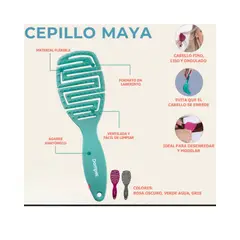 GENERICO - Cepillo Desenredante Maya Gris Dompel