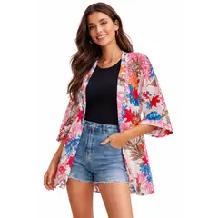 AGW - Kimono mujer estampado
