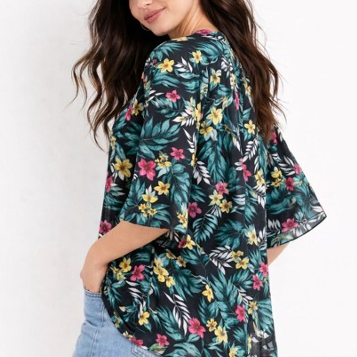 AGW - Kimono mujer estampado