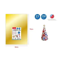 GENERICO - Papel de Aluminio Dorado 25pcs 50x70cm