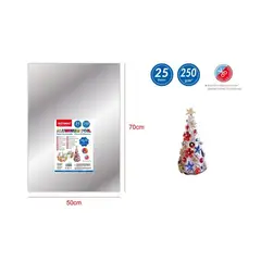 GENERICO - Papel de Aluminio Plateado 25pcs 50x70cm