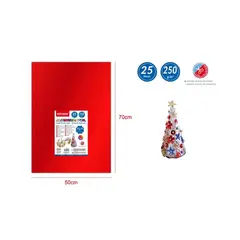 GENERICO - Papel de Aluminio Rojo 25pcs 50x70cm