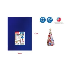 GENERICO - Papel de Aluminio Azul 25pcs 50x70cm