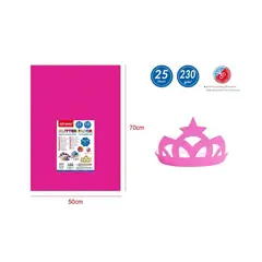 GENERICO - Papel Glitter Fucsia 25pcs 50x70cm