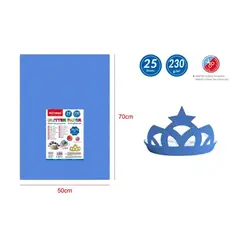 GENERICO - Papel Glitter Celeste Fuerte 25pcs 50x70cm