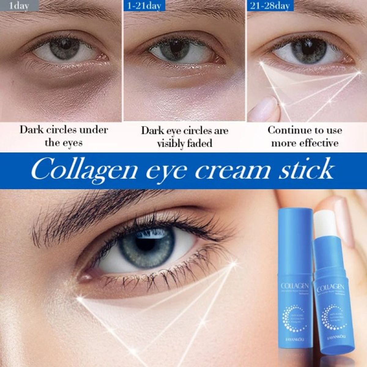 GENERICO - Barra  Facial De Colageno Para Contorno Ojos