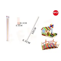 GENERICO - Palos de Maqueta 50x03cm 8pcs