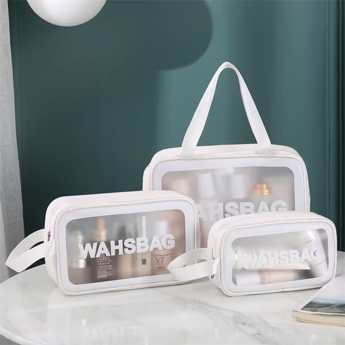 QIKUN - Set de 3 Organizadores Cosmetiquero Washbag Impermeables Neceser
