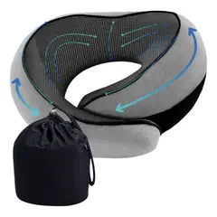 KUANGYE - Almohadas De Viaje Para Cuello 100% Espuma Viscoelástica