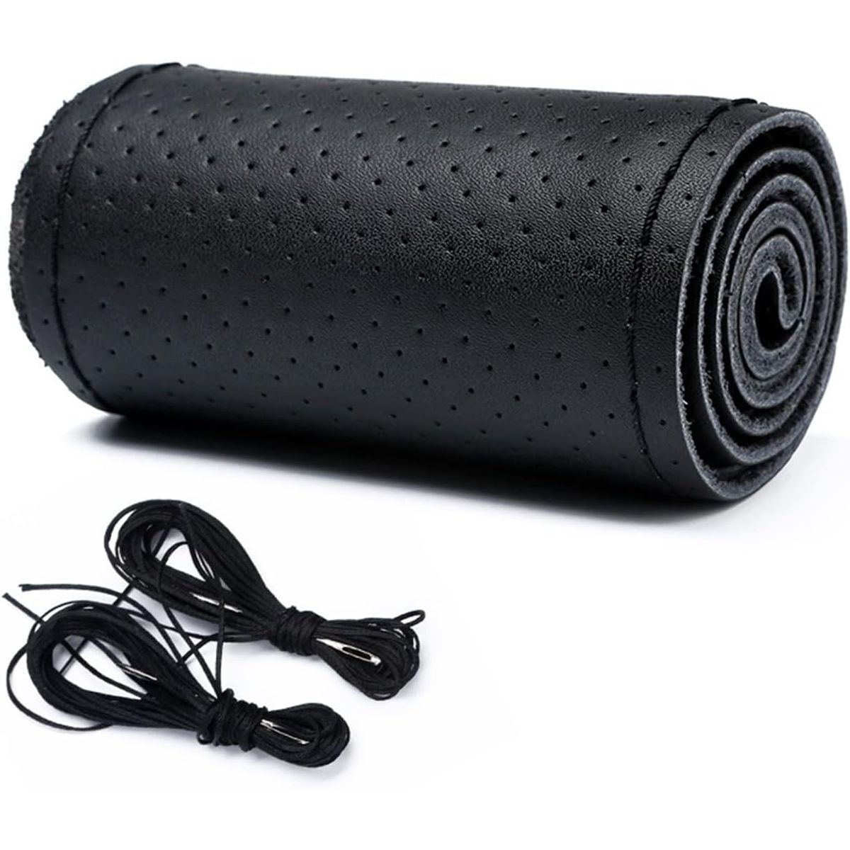 Funda Cubre Volante Cosido Antideslizante Ecocuero Para Auto, marca KINDA NICE - Foto Principal