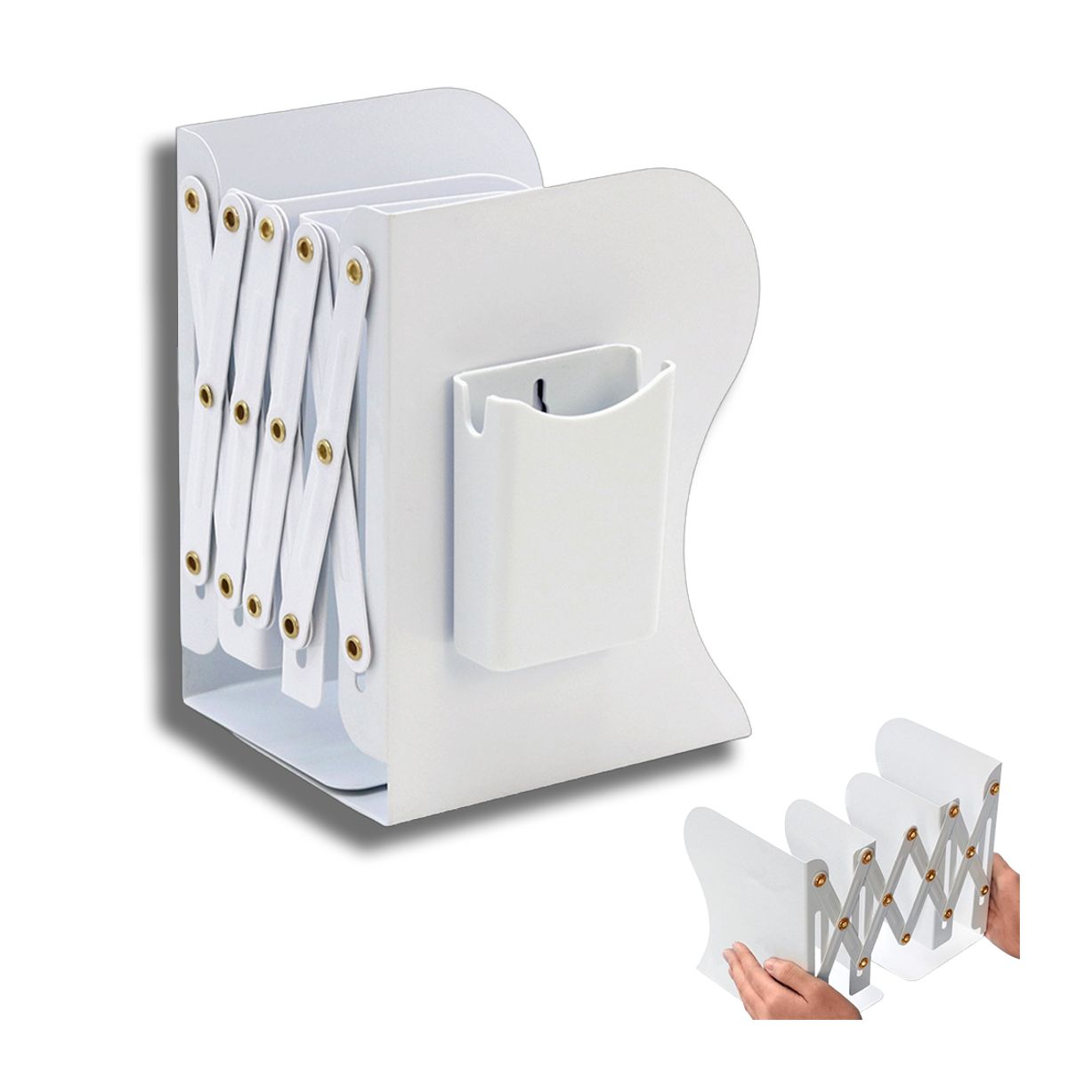 KINDA NICE - Estante Organizador Soporte Libros Ajustable Con Portalápiz
