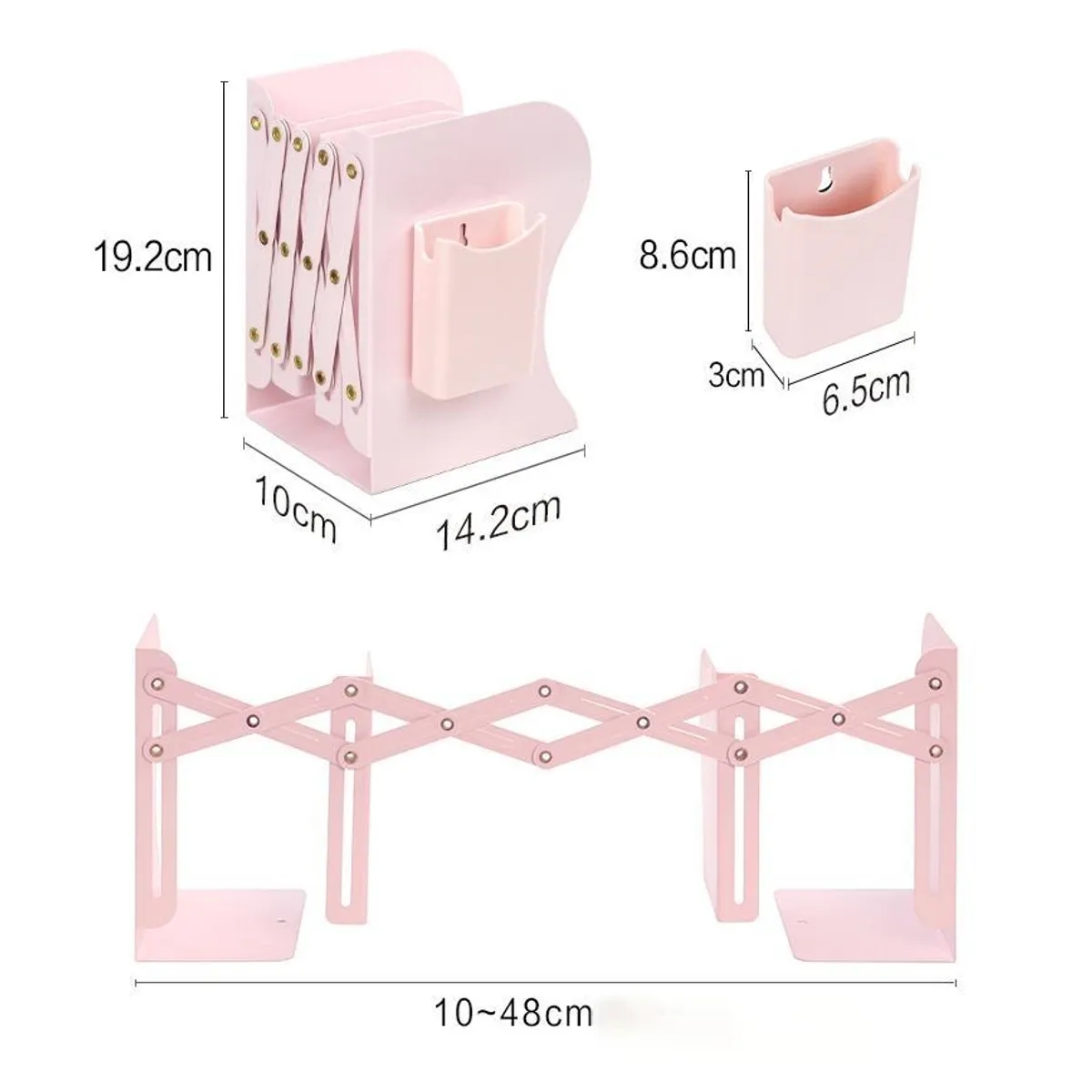 KINDA NICE - Estante Organizador Soporte Libros Ajustable Con Portalápiz