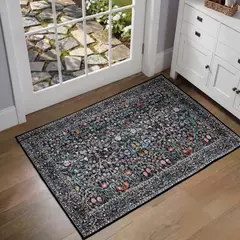 SLOWTON - Alfombra De Boho Lavable Antideslizantes Vintage 60x90 cm
