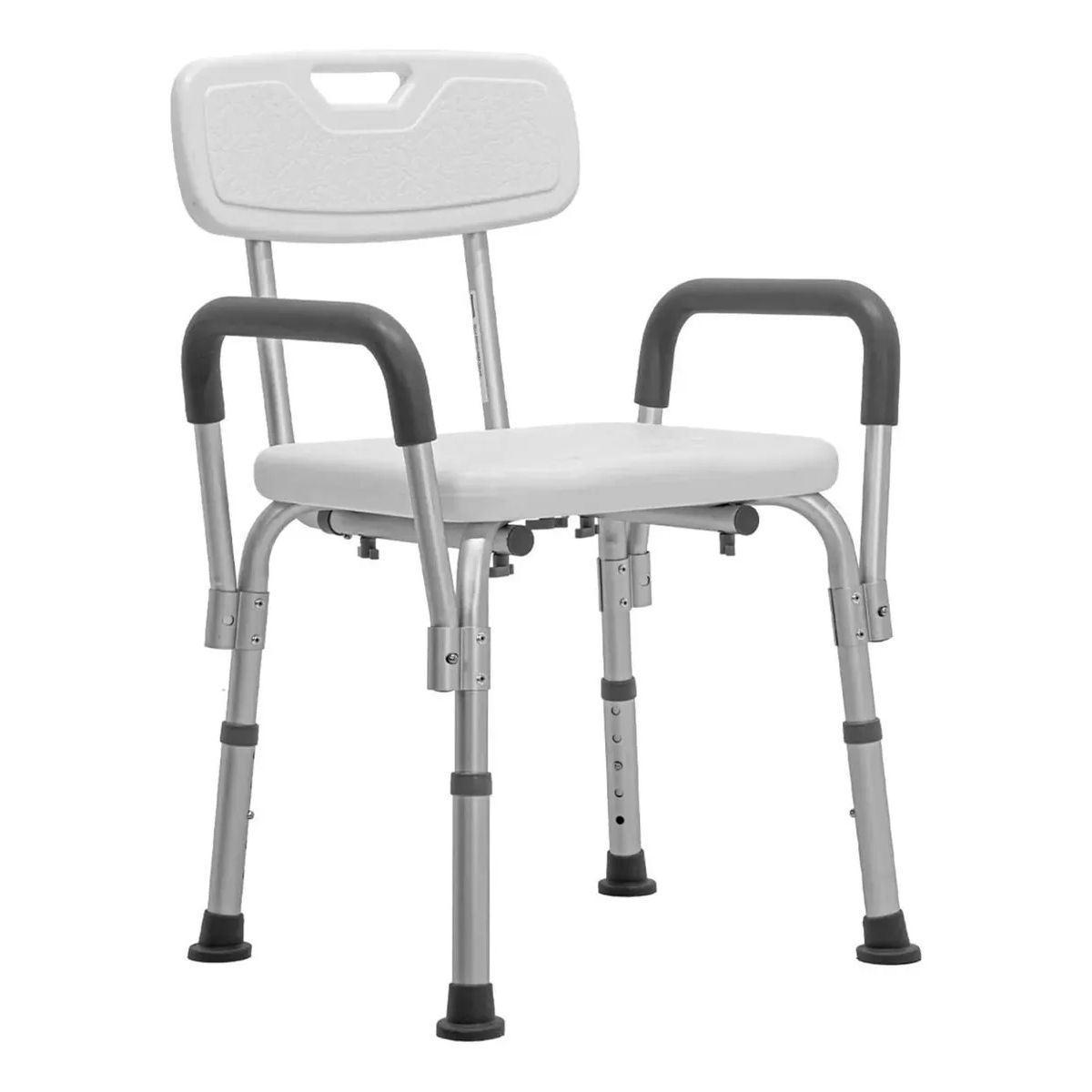 EVERSO - Silla De Ducha Con Respaldo Y Reposabrazo Antideslizante