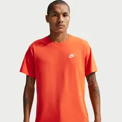NIKE - Polera Sportswear Club Naranja Hombre