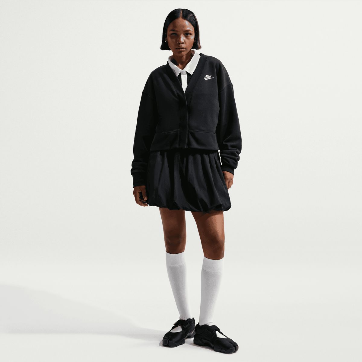 NIKE - Cárdigan Nike Sportswear Club Fleece Negro Mujer