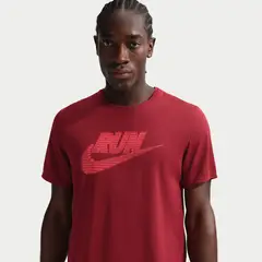 NIKE - Polera Miler Rojo Hombre