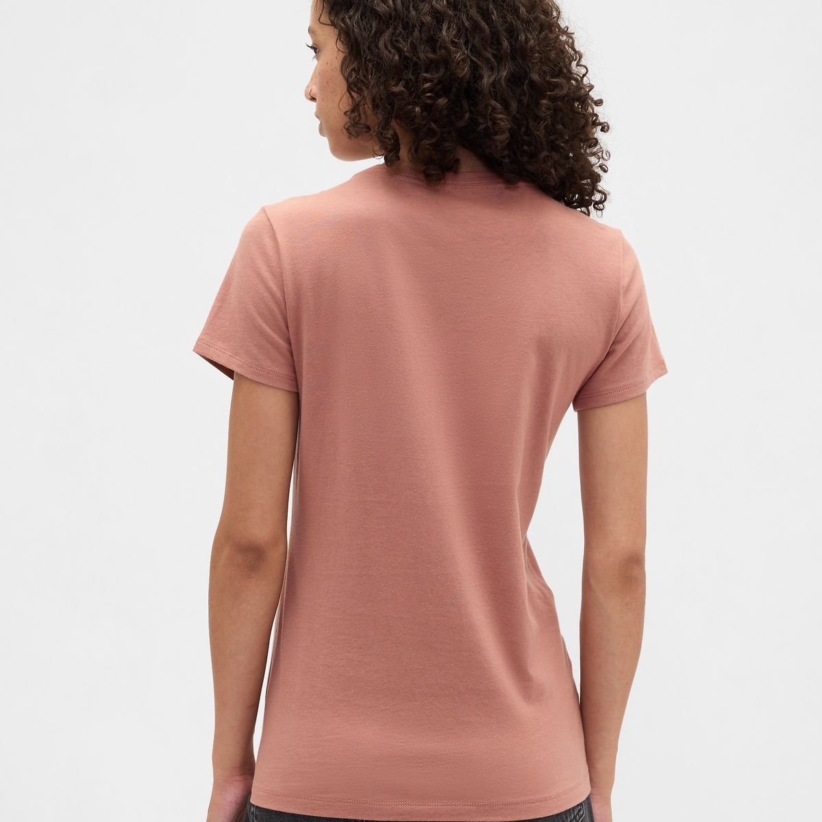 GAP - Polera Mujer Gap Manga Corta Logo Rosado