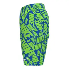 NIKE - Shorts Swim Breaker Tossed Block Verde Unisex niños