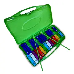 MALIK - Xilófono Profesional 25 Notas Verde Cromático