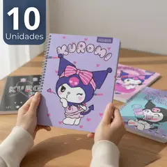 PROARTE - Pack 10 Cuadernos Universitarios Kuromi 7mm 100 Hojas Diseños Surtidos