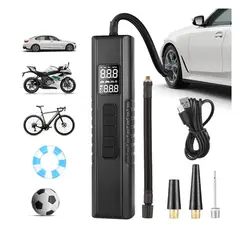 GENERICO - Compresor De Aire Portatil A Batería Inflador Neumaticos Negro Monofásica