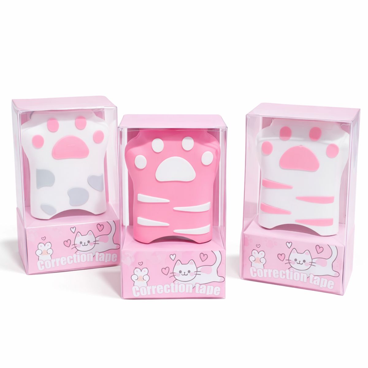 GENERICO - Corrector Cinta Patita De Gato Kawaii Cute - 2 Pack