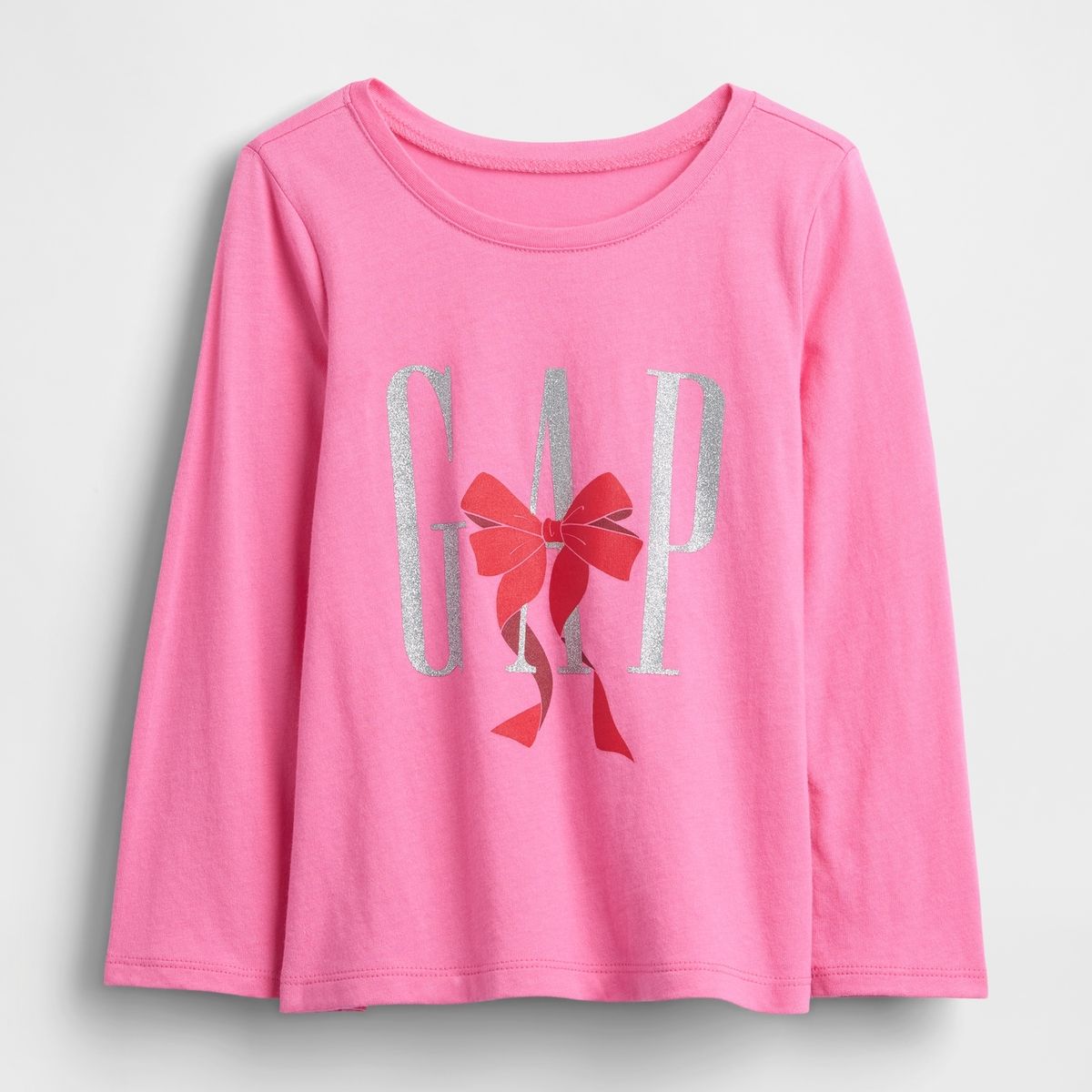 GAP - Polera Toddler Niña Gap Manga Larga Logo Rosado