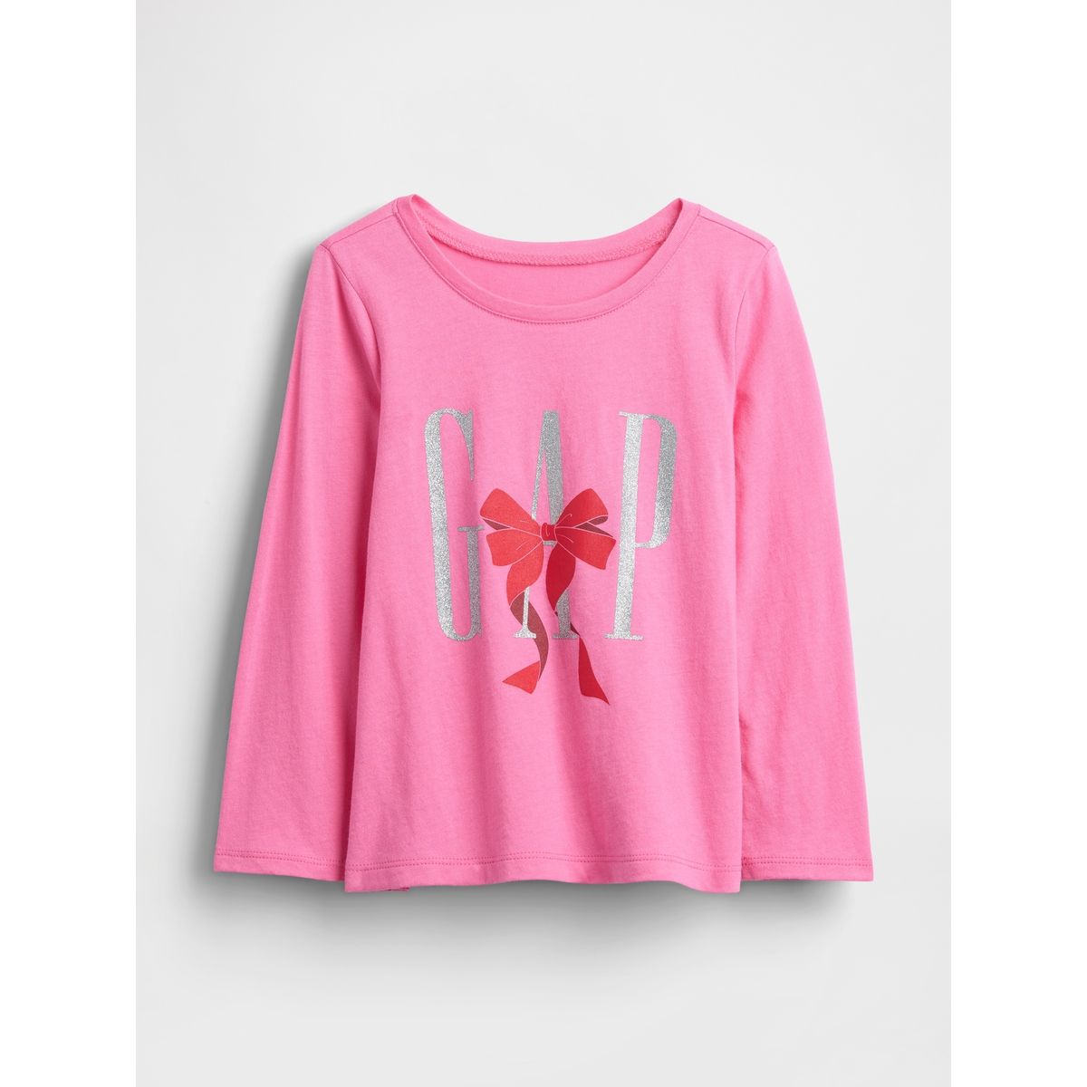 GAP - Polera Toddler Niña Gap Manga Larga Logo Rosado