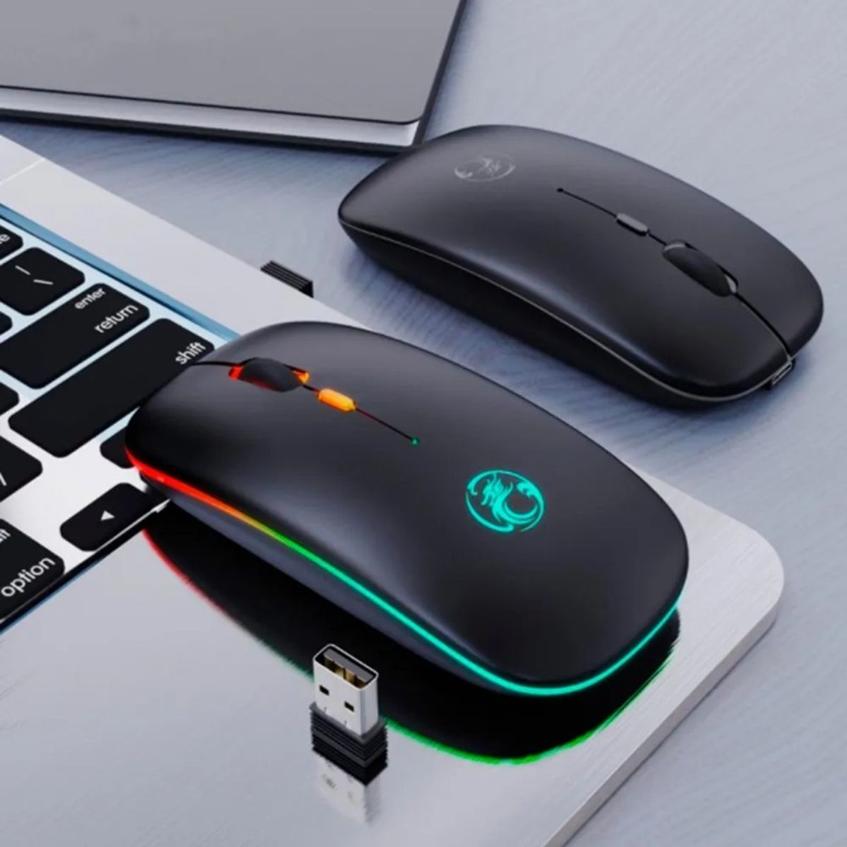 IMICE - Mouse Imice E1300 Rgb Wireless 24ghz Inalámbrico Recargable