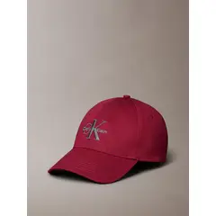 CALVIN KLEIN - Jockey con Logo Monograma Bordado Burdeo